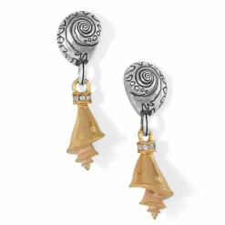 Brighton Shells Duo Post Drop Earrings RoseGold Outlet