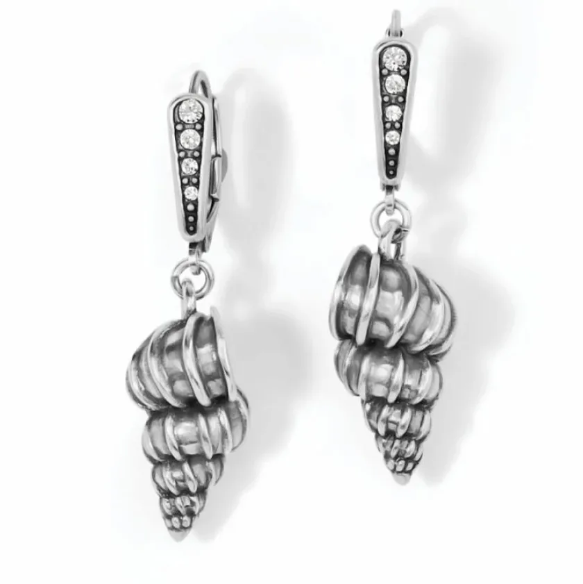 Brighton Shells Leverback Earrings Silver Discount