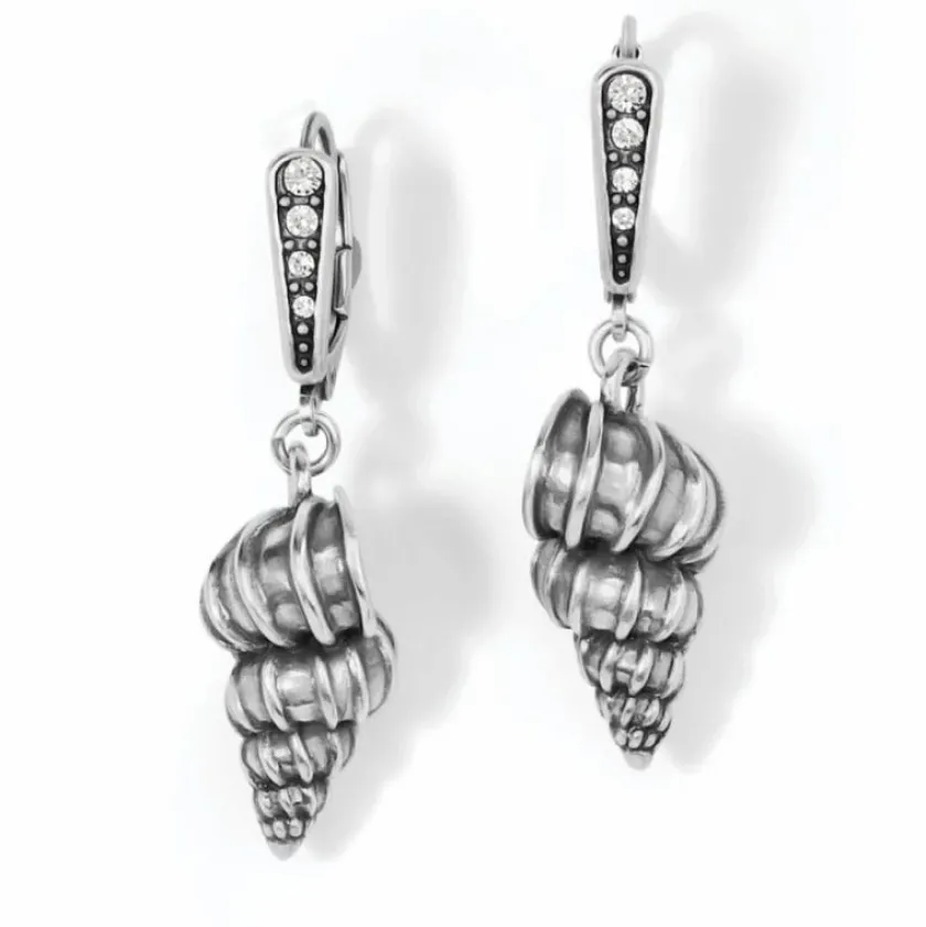 Brighton Shells Leverback Earrings Silver Discount