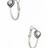 Brighton Shimmer Heart Small Hoop Earrings Silver Online