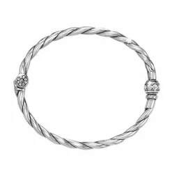 Brighton Shimmer Hinged Bangle Silver Discount