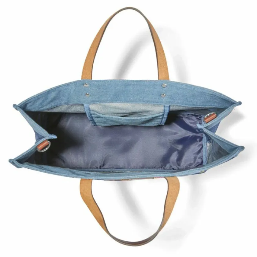 Brighton Shoe Love East West Denim Tote Multi Fashion