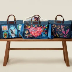 Brighton Shoe Love East West Denim Tote Multi Fashion