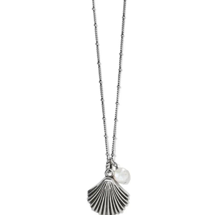 Brighton Silver Shells Pearl Necklace Silver-Pearl Sale