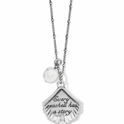 Brighton Silver Shells Pearl Necklace Silver-Pearl Sale