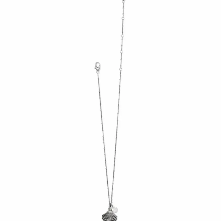 Brighton Silver Shells Pearl Necklace Silver-Pearl Sale