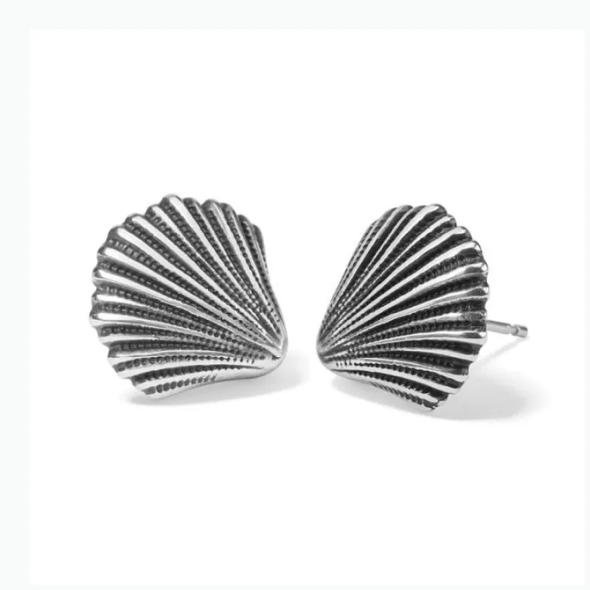 Brighton Shells Post Earrings Silver New