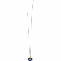 Brighton Simply Charming Giving Heart Necklace Gold-Blue Sale