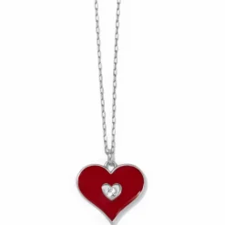 Brighton Simply Charming Love Necklace Silver-Red Online