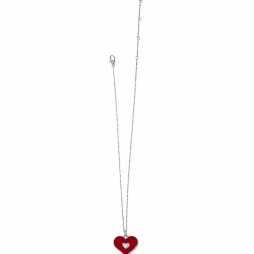 Brighton Simply Charming Love Necklace Silver-Red Online