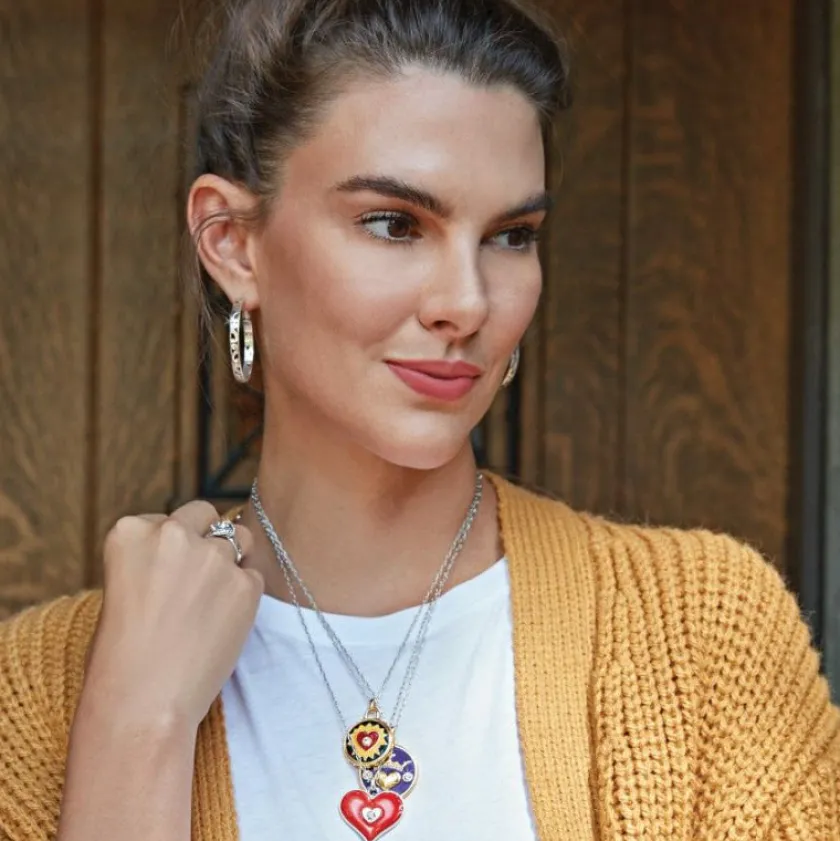 Brighton Simply Charming Love Necklace Silver-Red Online