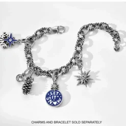 Brighton Snow Flurry Charm Silver-Blue Online