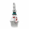Brighton Snowman Cupcake Charm White New