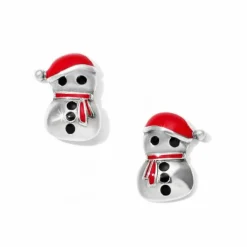 Brighton Snowman Mini Post Earrings Silver-Red Online