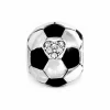 Brighton Soccer Ball Bead Silver-Black Outlet