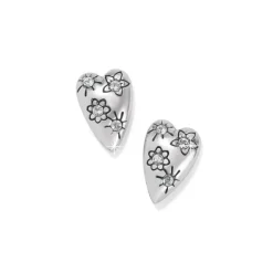Brighton Sparkling Heart Mini Post Earrings Silver Sale