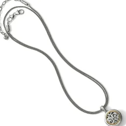 Brighton Spin Master Convertible Locket Necklace Silver-Gold Outlet