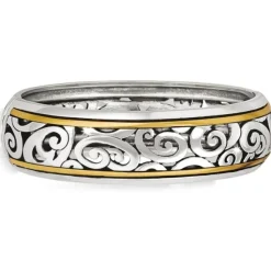 Brighton Spin Master Hinged Bangle Silver-Gold Fashion