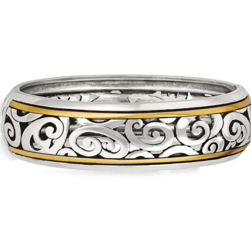 Brighton Spin Master Hinged Bangle Silver-Gold Fashion