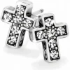 Brighton Starry Night Cross Mini Post Earrings Silver Fashion