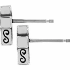 Brighton Starry Night Cross Mini Post Earrings Silver Fashion