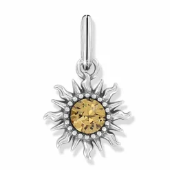 Brighton Summer Sun Charm Silver-Topaz Clearance