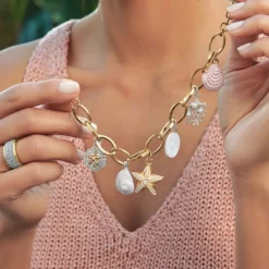 Brighton Sunset Cove Charm Bracelet Silver-Gold Sale