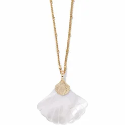 Brighton Sunset Cove Mother Of Pearl Shell Necklace Gold-Pearl Hot