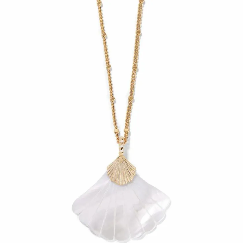 Brighton Sunset Cove Mother Of Pearl Shell Necklace Gold-Pearl Hot