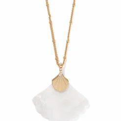 Brighton Sunset Cove Mother Of Pearl Shell Necklace Gold-Pearl Hot