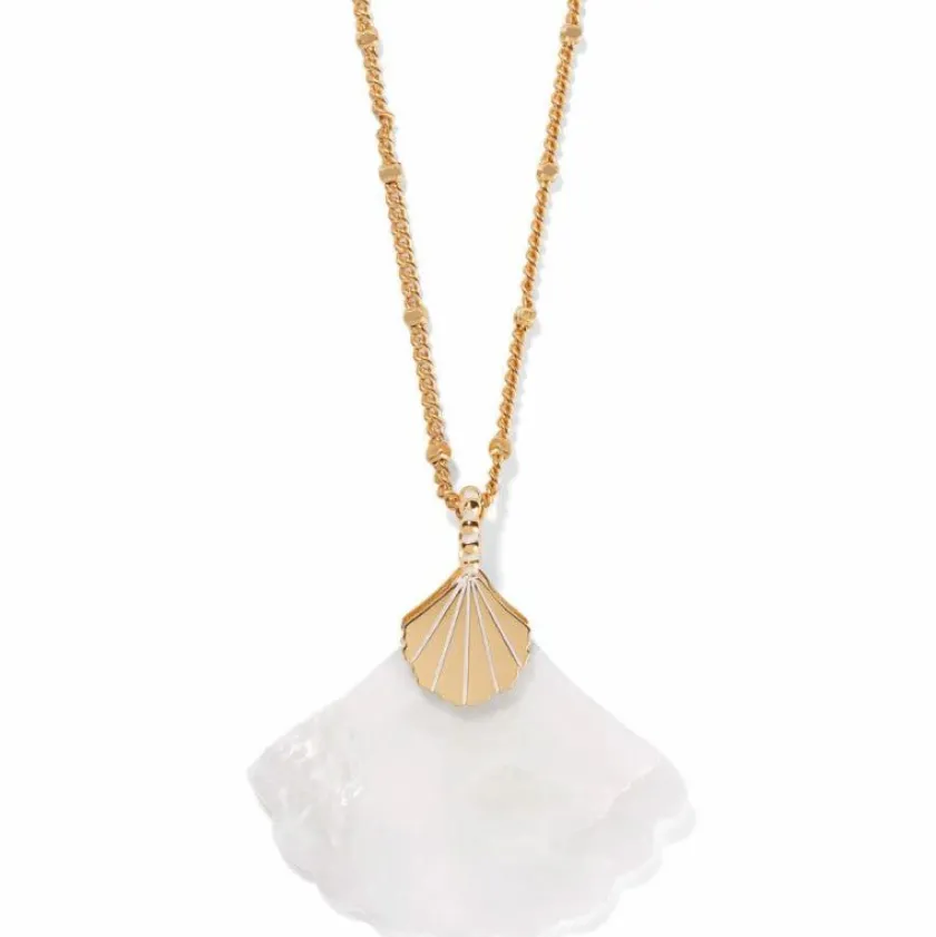 Brighton Sunset Cove Mother Of Pearl Shell Necklace Gold-Pearl Hot