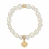Brighton Sunset Cove Pearl Stretch Bracelet Gold-Pearl New