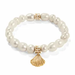 Brighton Sunset Cove Pearl Stretch Bracelet Gold-Pearl New