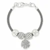 Brighton Sunset Cove Sand Dollar Charm Bracelet Silver Hot