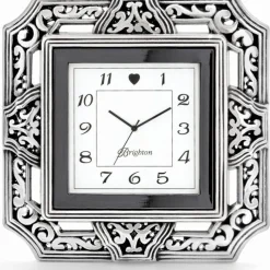 Brighton Tango Square Clock Silver Best