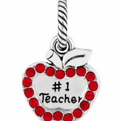 Brighton Teacher Charm Silver-Red Discount