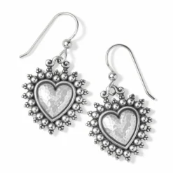 Brighton Telluride Heart French Wire Earrings Silver Best