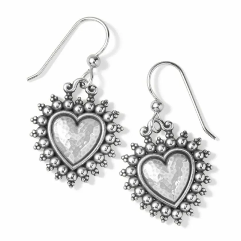 Brighton Telluride Heart French Wire Earrings Silver Best
