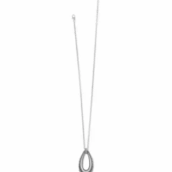 Brighton Telluride Peak Open Teardrop Necklace Silver Sale