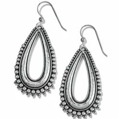 Brighton Telluride Peak Teardrop French Wire Earrings Silver Hot