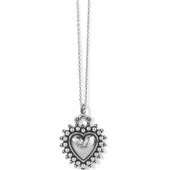 Brighton Telluride Small Heart Necklace Silver Clearance