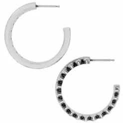 Brighton Telluride Sunburst Hoop Earrings Silver Best