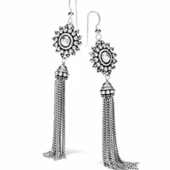 Brighton Telluride Sunburst Tassel French Wire Earrings Silver Online
