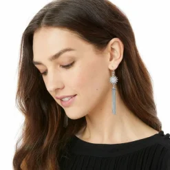 Brighton Telluride Sunburst Tassel French Wire Earrings Silver Online