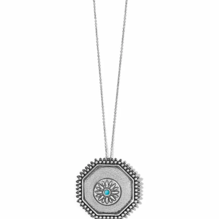 Brighton Telluride West Pendant Necklace Silver-Turquoise Online