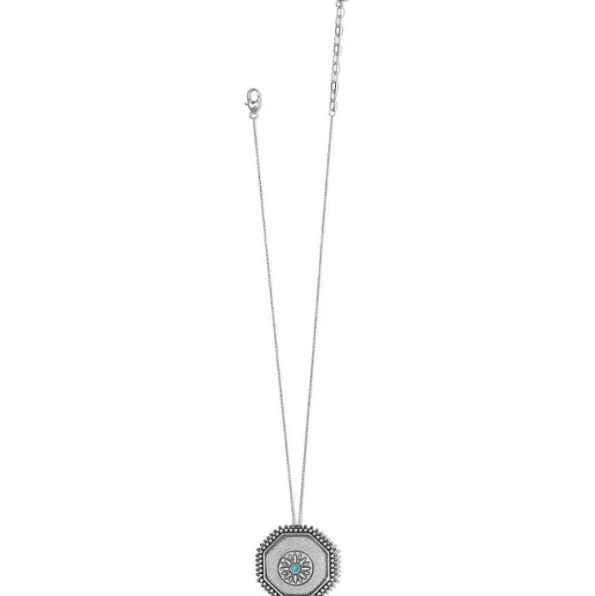 Brighton Telluride West Pendant Necklace Silver-Turquoise Online