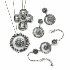Brighton Telluride West Pendant Necklace Silver-Turquoise Online