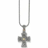 Brighton Temple Cross Necklace Silver-Gold New