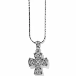 Brighton Temple Cross Necklace Silver-Gold New