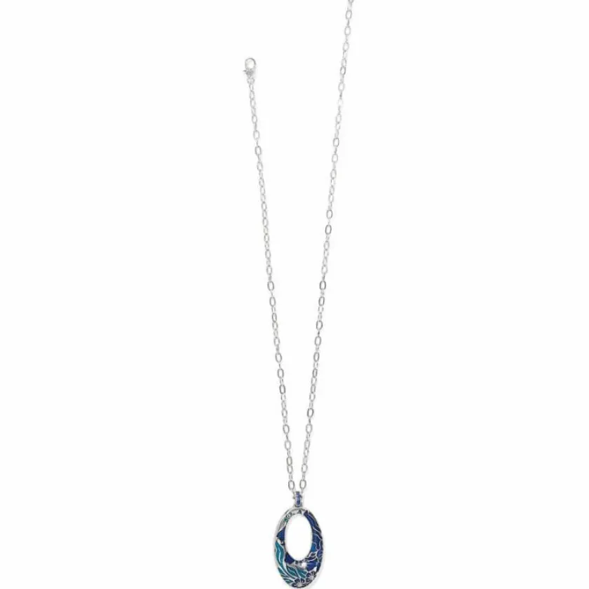 Brighton Terra Blue Hoop Necklace Silver-Blue Best